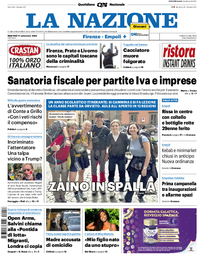 Prima-pagina-la nazione-edizione-di-oggi-20240917